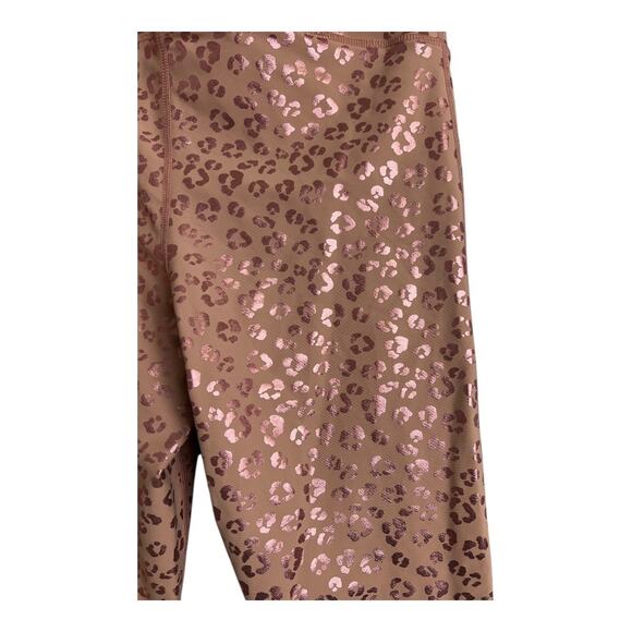 Mono B Womens Athletic Pants Leggings Pink Leopard Print M Medium Workout Gym - Picture 5 of 5